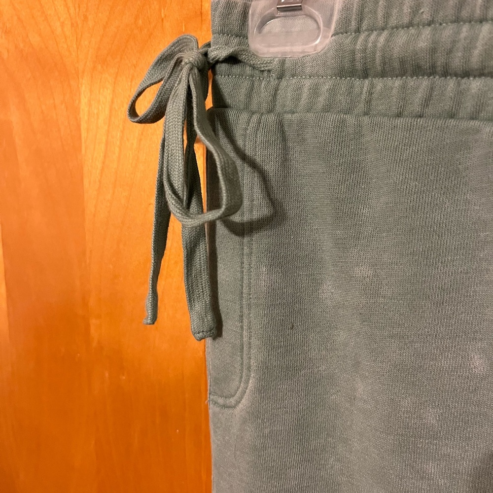 Mint distressed comfy sweatpants with pockets